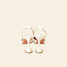 Amina Muaddi White Satin Begum Sling 39
