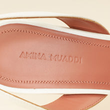 Amina Muaddi White Satin Begum Sling 39