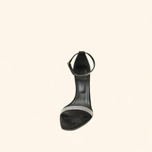 Amina Muaddi Black Kim Crystal Sandal 37.5