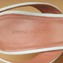 Amina Muaddi Light Blue Denim Holli Sling 95 Pumps 37.5