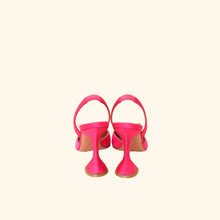 Amina Muaddi Fuchsia Satin Rosie Sling Pumps 37