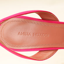Amina Muaddi Fuchsia Satin Rosie Sling Pumps 37