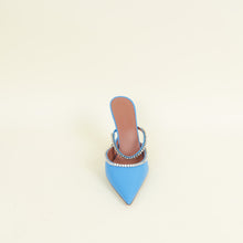 Amina Muaddi Blue Gilda Crystal Mules 38.5