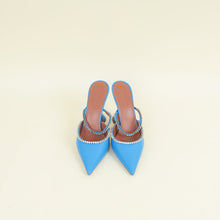 Amina Muaddi Blue Gilda Crystal Mules 38.5