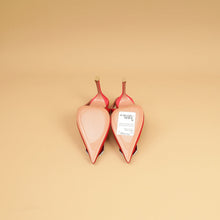 Amina Muaddi Roman Red Satin Camelia Sling 105 Pumps 38