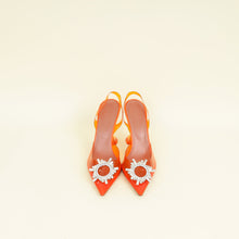 Amina Muaddi Orange Begum Sling Pumps 39.5