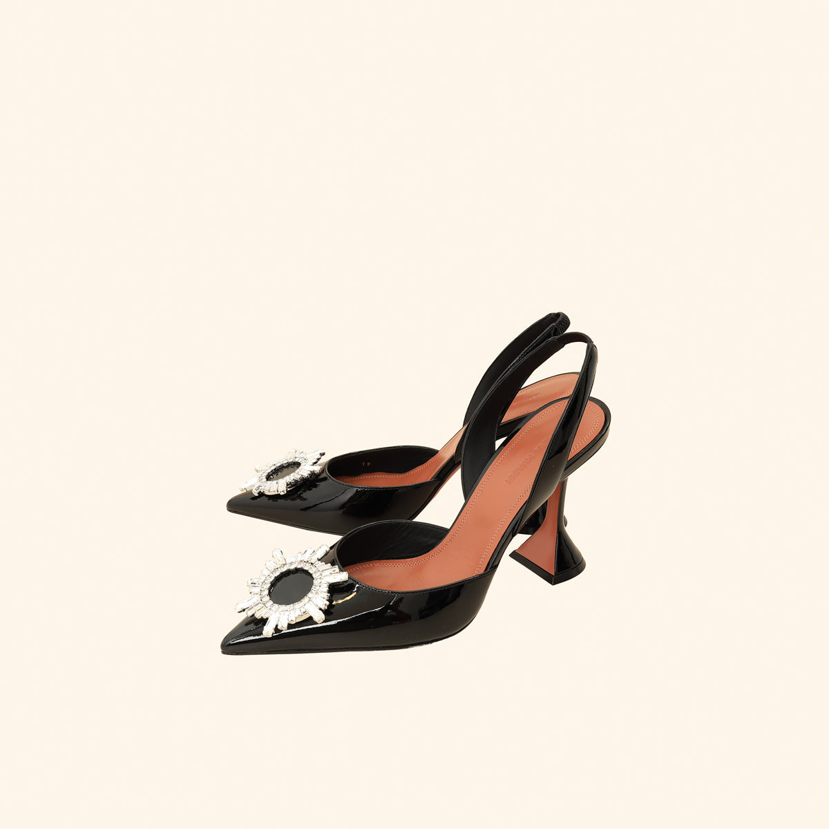 Amina Muaddi Black Begum Sling Pumps 39