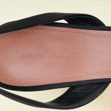 Amina Muaddi Black Satin Begum Sling Pumps 41