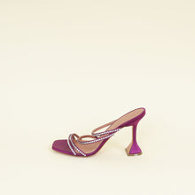 Amina Muaddi Purple Crystal Naima Sandals 41