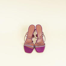 Amina Muaddi Purple Crystal Naima Sandals 41