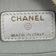 Chanel Metallic Gray 19 Round Mini Clutch w/ Chain