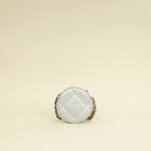 Chanel Metallic Gray 19 Round Mini Clutch w/ Chain
