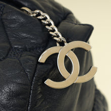 Chanel Indigo Blue CC Quilted Hidden Chain Bowler Bag