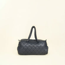 Chanel Indigo Blue CC Quilted Hidden Chain Bowler Bag