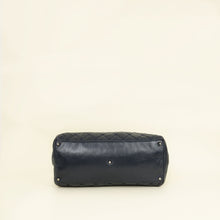 Chanel Indigo Blue CC Quilted Hidden Chain Bowler Bag