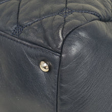 Chanel Indigo Blue CC Quilted Hidden Chain Bowler Bag
