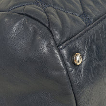 Chanel Indigo Blue CC Quilted Hidden Chain Bowler Bag