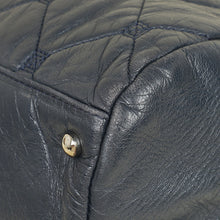 Chanel Indigo Blue CC Quilted Hidden Chain Bowler Bag