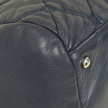 Chanel Indigo Blue CC Quilted Hidden Chain Bowler Bag