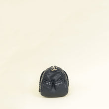 Chanel Indigo Blue CC Quilted Hidden Chain Bowler Bag