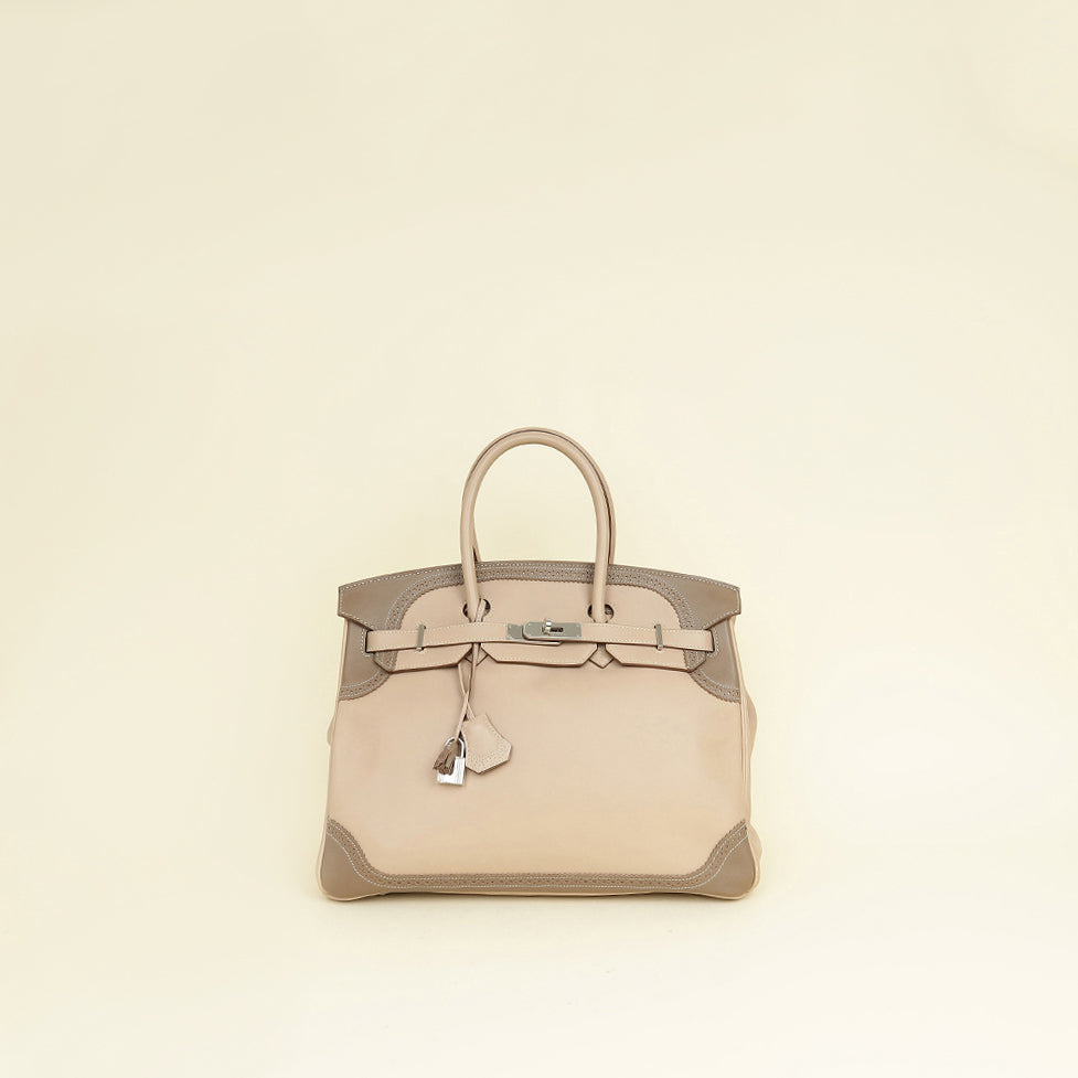 Hermes Bicolor Ghillies Birkin 35 Bag