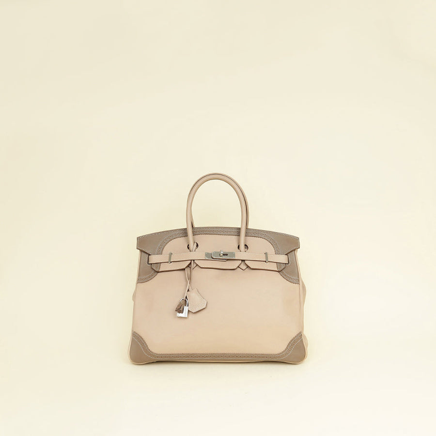 Hermes Bicolor Ghillies Birkin 35 Bag