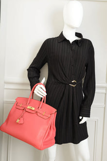 Hermes Rose Jaipur Retourne Birkin 35 Bag