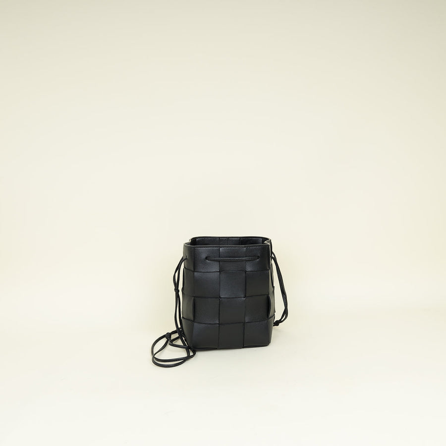 Bottega Veneta Black Small Cassette Bucket Bag