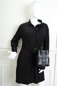 Bottega Veneta Black Small Cassette Bucket Bag