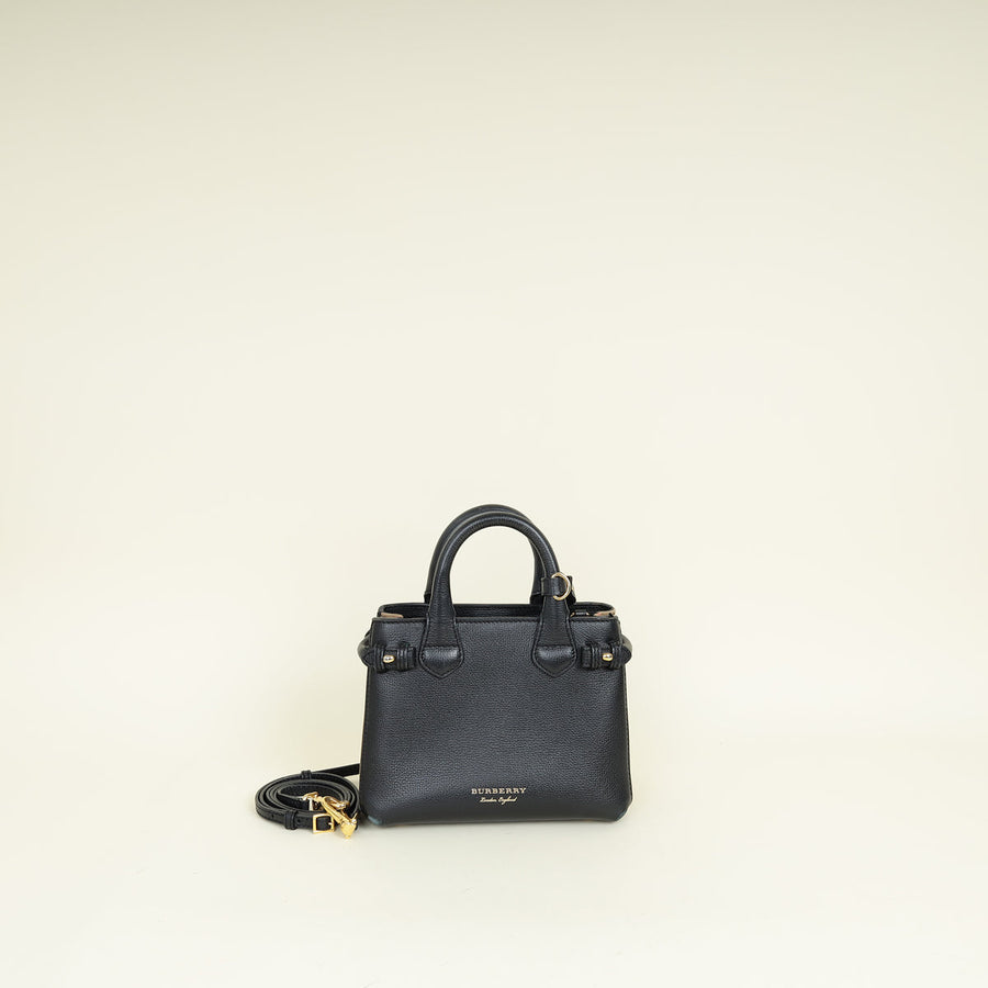 Burberry Black Banner Small Tote Bag