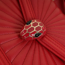 Bvlgari Red Serpenti Diamond Blast Flap Shoulder Bag