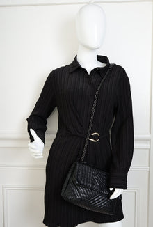 Bottega Veneta Black Intrecciato Olimpia Stitches Shoulder Bag
