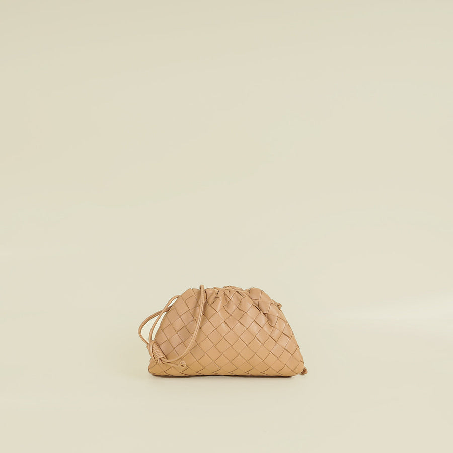 Bottega Veneta Almond Intrecciato Mini Pouch