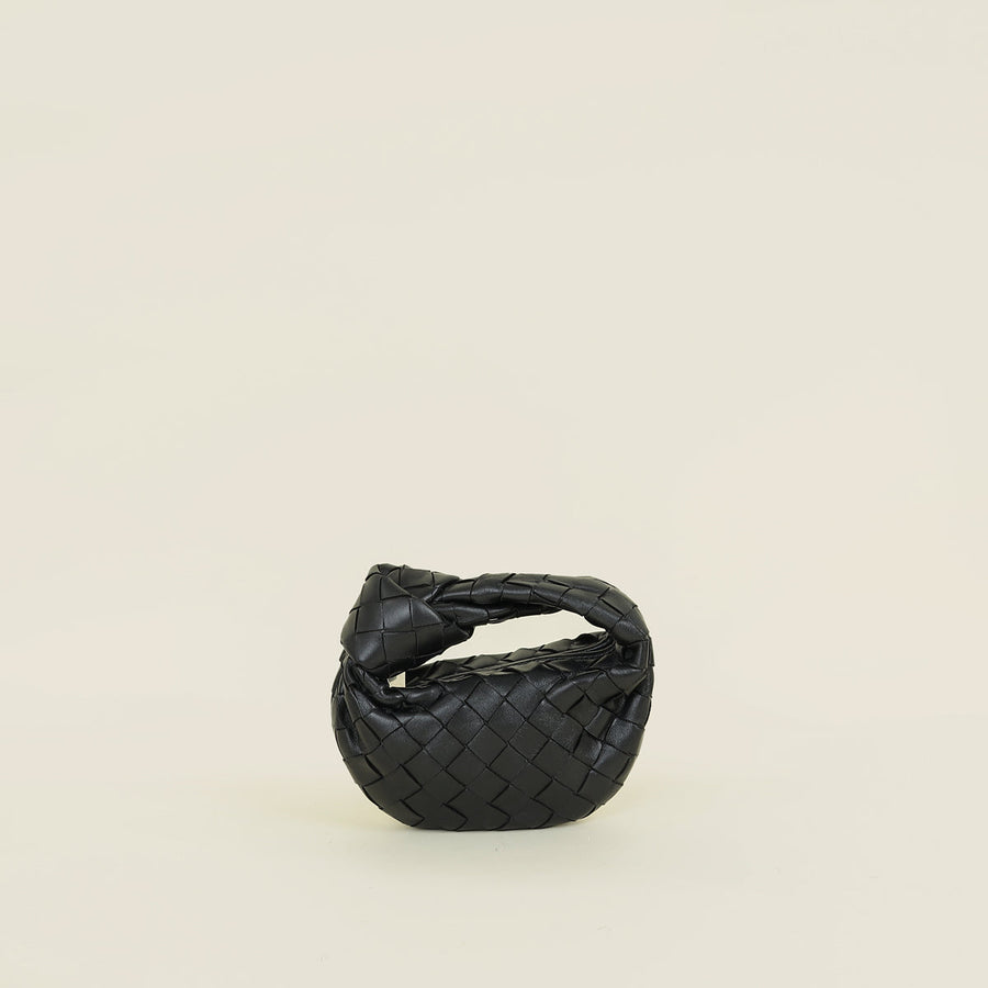 Bottega Veneta Black Intrecciato Candy Jodie Bag