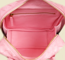 Bottega Veneta Pink Intrecciato Small Getaway Top-Handle Bag