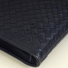 Bottega Veneta Blue Intrecciato Document/Laptop Case