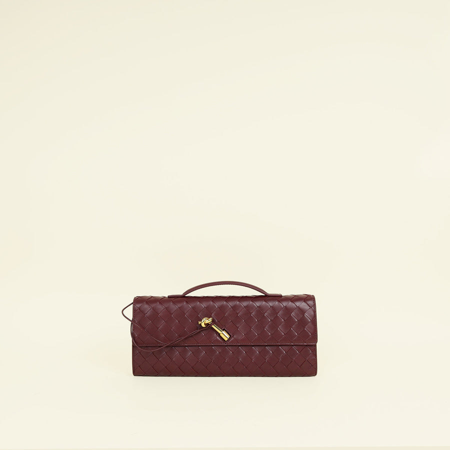 Bottega Veneta Barolo Intrecciato Andiamo Clutch