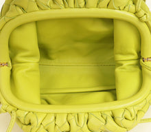 Bottega Veneta Lime Green Intrecciato Mini Pouch
