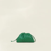 Bottega Veneta Green Intrecciato Leather Mini Pouch Bag
