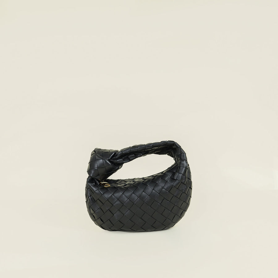 Bottega Veneta Black Intrecciato Nappa Mini Jodie Bag