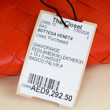 Bottega Veneta Orange Red Intrecciato Nappa Andiamo Clutch