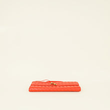 Bottega Veneta Orange Red Intrecciato Nappa Andiamo Clutch
