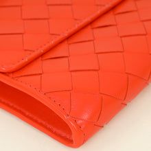 Bottega Veneta Orange Red Intrecciato Nappa Andiamo Clutch