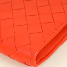 Bottega Veneta Orange Red Intrecciato Nappa Andiamo Clutch