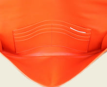 Bottega Veneta Orange Red Intrecciato Nappa Andiamo Clutch