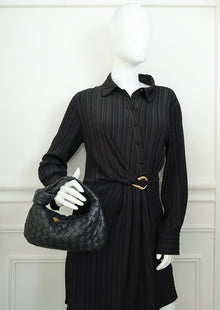 Bottega Veneta Black Intrecciato Nappa Jodie Mini Bag