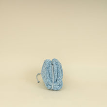 Bottega Veneta Light Blue Curly Raffia Mini Pouch Bag