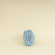 Bottega Veneta Light Blue Curly Raffia Mini Pouch Bag