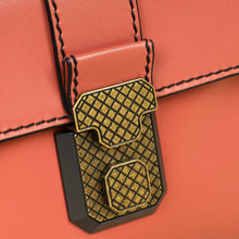 Bottega Veneta Coral Orange Mini Piazza Top Handle Bag