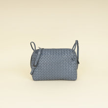 Bottega Veneta Bluish Grey Intrecciato Nappa Nodini Crossbody Bag